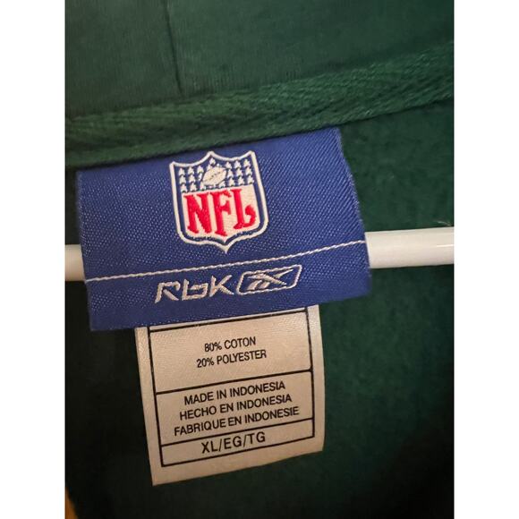 Reebok Men's Green Bay Packers Yellow & Green Long Sleeve Logo Hoodie XL Tall - Picture 3 of 8